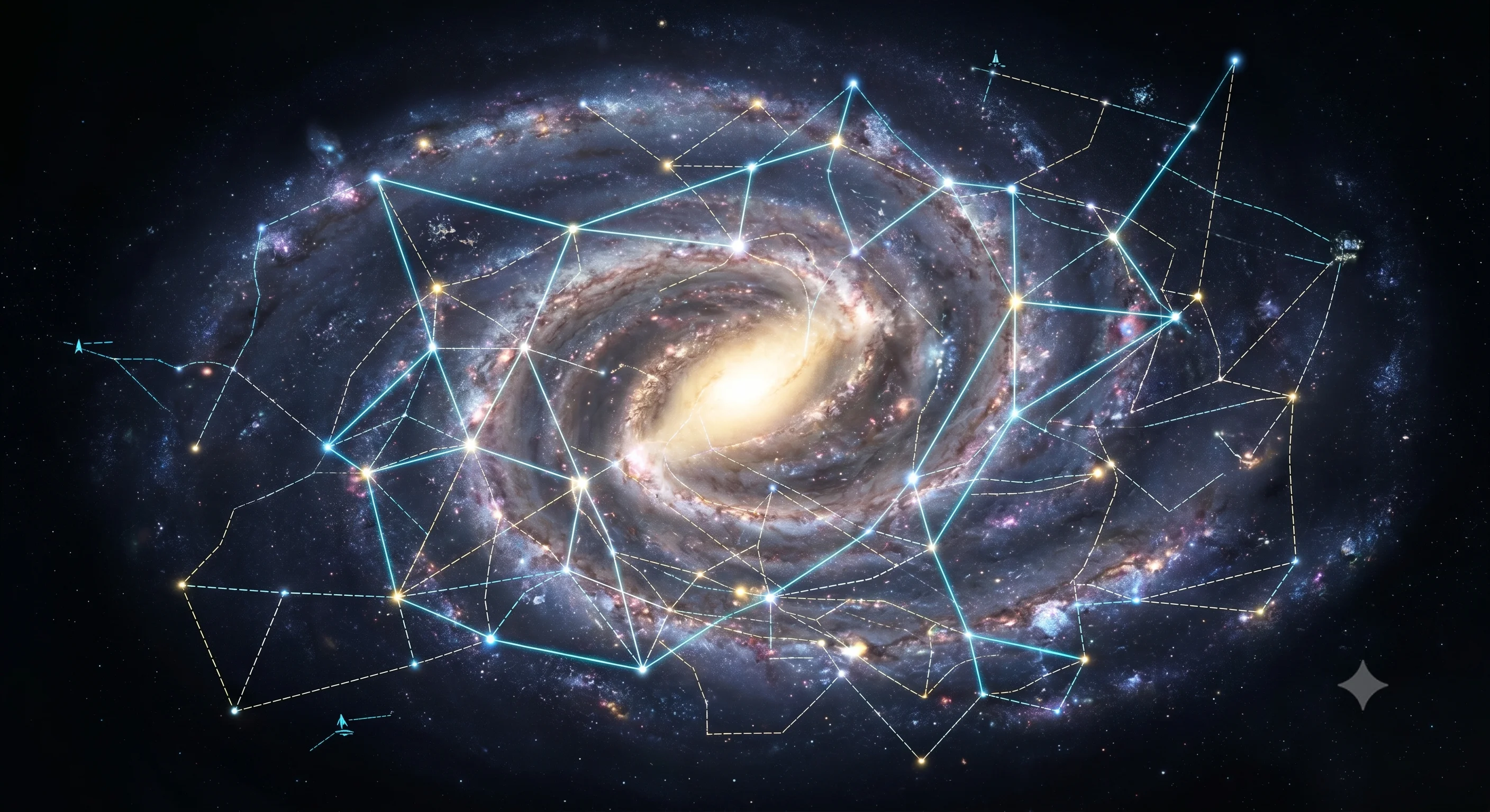 Procedurally generated galaxy map for Carving Space showing star systems and trade routes